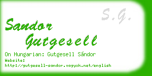 sandor gutgesell business card